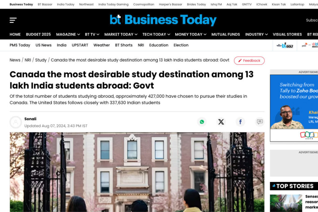 Canada the most desirable study destination among 13 lakh India students abroad: Govt