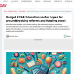 Budget 2024: Education sector hopes for groundbreaking reforms and funding boost